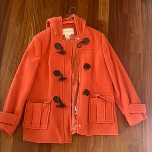 Chadwicks Orange Toggle Coat Sz: 12